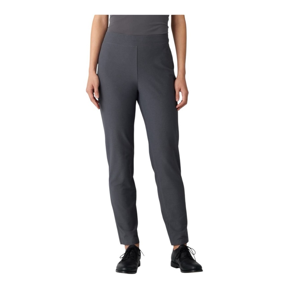 Eileen Fisher Graphite Stretch Crepe Slim Ankle Pants XL